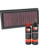 K&N Air Filter 33-2881 + Recharge Kit