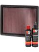 K&N Air Filter 33-2934 + Recharge Kit