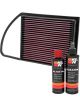 K&N Air Filter 33-2975 + Recharge Kit