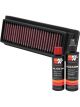 K&N Air Filter 33-2986 + Recharge Kit