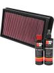 K&N Air Filter 33-2987 + Recharge Kit