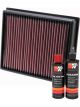K&N Air Filter 33-2992 + Recharge Kit