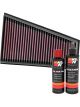 K&N Air Filter 33-2995 + Recharge Kit