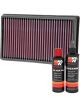 K&N Air Filter 33-2998 + Recharge Kit
