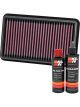 K&N Air Filter 33-3000 + Recharge Kit
