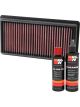 K&N Air Filter 33-3006 + Recharge Kit