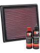 K&N Air Filter 33-3040 + Recharge Kit