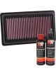 K&N Air Filter 33-3046 + Recharge Kit