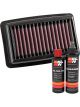 K&N Air Filter 33-3056 + Recharge Kit