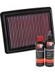 K&N Air Filter 33-3058 + Recharge Kit