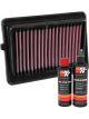K&N Air Filter 33-3063 + Recharge Kit