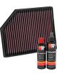 K&N Air Filter 33-3065 + Recharge Kit