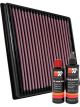 K&N Air Filter 33-3074 + Recharge Kit