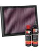 K&N Air Filter 33-3086 + Recharge Kit