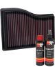 K&N Air Filter 33-3132 + Recharge Kit