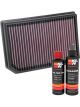 K&N Air Filter 33-3133 + Recharge Kit