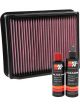 K&N Air Filter 33-3143 + Recharge Kit