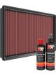 K&N Air Filter 33-3173 + Recharge Kit