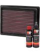 K&N Air Filter 33-5002 + Recharge Kit