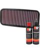 K&N Air Filter 33-5008 + Recharge Kit