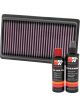 K&N Air Filter 33-5014 + Recharge Kit