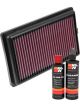 K&N Air Filter 33-5015 + Recharge Kit