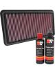 K&N Air Filter 33-5025 + Recharge Kit