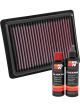 K&N Air Filter 33-5043 + Recharge Kit