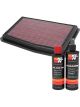 K&N Air Filter 33-5109 + Recharge Kit