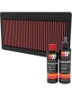 K&N Air Filter 33-5117 + Recharge Kit