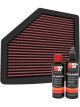 K&N Air Filter 33-5119 + Recharge Kit