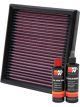 K&N Air Filter BA-2201 + Recharge Kit