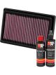 K&N Air Filter CM-9908 + Recharge Kit