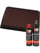 K&N Air Filter DU-9001 + Recharge Kit