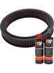 K&N Air Filter E-1200 + Recharge Kit