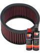 K&N Air Filter E-3340 + Recharge Kit