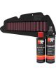 K&N Air Filter HA-3521 + Recharge Kit
