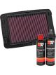 K&N Air Filter HA-4506-T + Recharge Kit