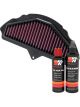 K&N Air Filter KA-1008 + Recharge Kit