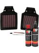 K&N Air Filter KA-1299-1 + Recharge Kit