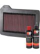 K&N Air Filter PL-1500 + Recharge Kit