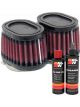 K&N Air Filter RU-1822 + Recharge Kit