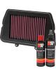 K&N Air Filter TB-8011 + Recharge Kit