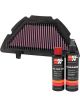 K&N Air Filter YA-1007 + Recharge Kit