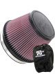 K&N Universal Clamp-On Air Filter RU-2960XD + Filter Wrap