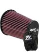 K&N Oval Straight Clamp-On Air Filter RE-0960 + Filter Wrap