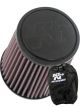K&N Round Tapered Universal Clamp-On Air Filter Centered RU-4650 + Filter Wrap