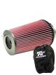K&N Round Tapered Clamp-On Air Filter RC-4780 + Filter Wrap