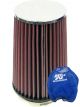 K&N Clamp-On Round Tapered Air Filter RC-4760 + Filter Wrap