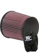 K&N Round Tapered Universal Clamp-On Air Filter Centered RU-5283 + Filter Wrap